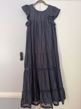 Marie Oliver Deep Navy V-Neck Maxi Dress